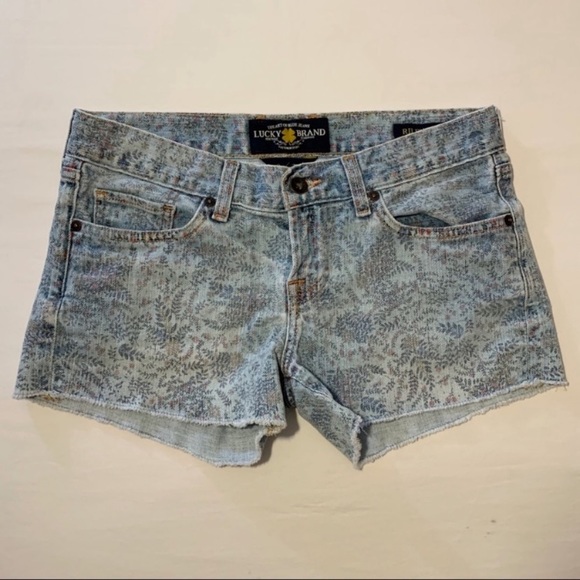 Lucky Brand Pants - Lucky Brand Riley Floral Print Jean Shorts